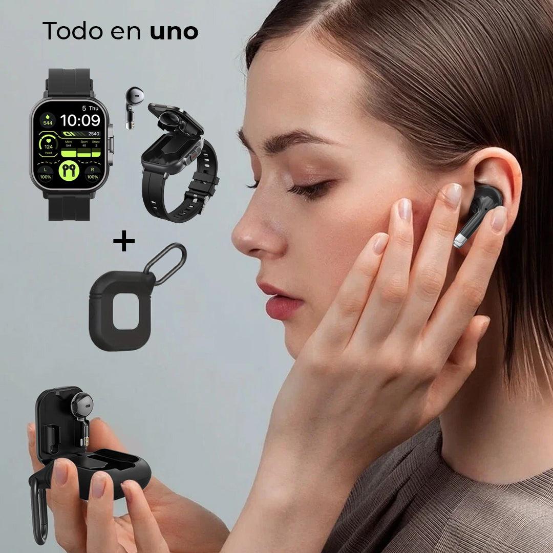 Smartwatch D8pro con auriculares de goma Smart Pulse