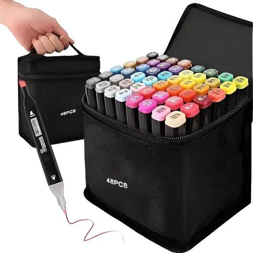 48 colores vibrantes: altamente pigmentados y codificados por color para una rápida identificación del tono deseado.