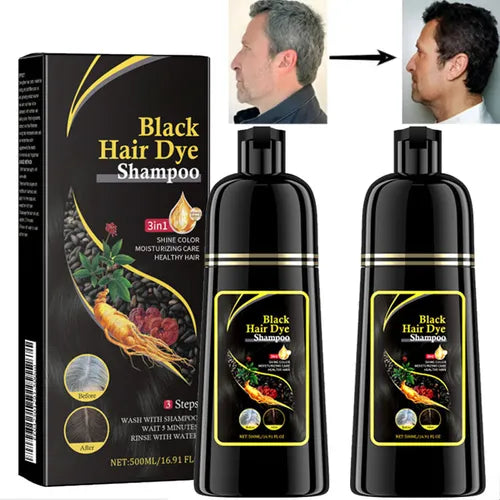 Black Hair Dye Shampoo 3 en 1
