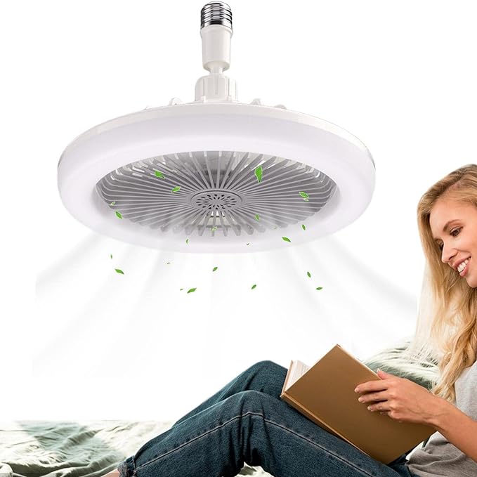 Ventilador Luz Led 2 En 1